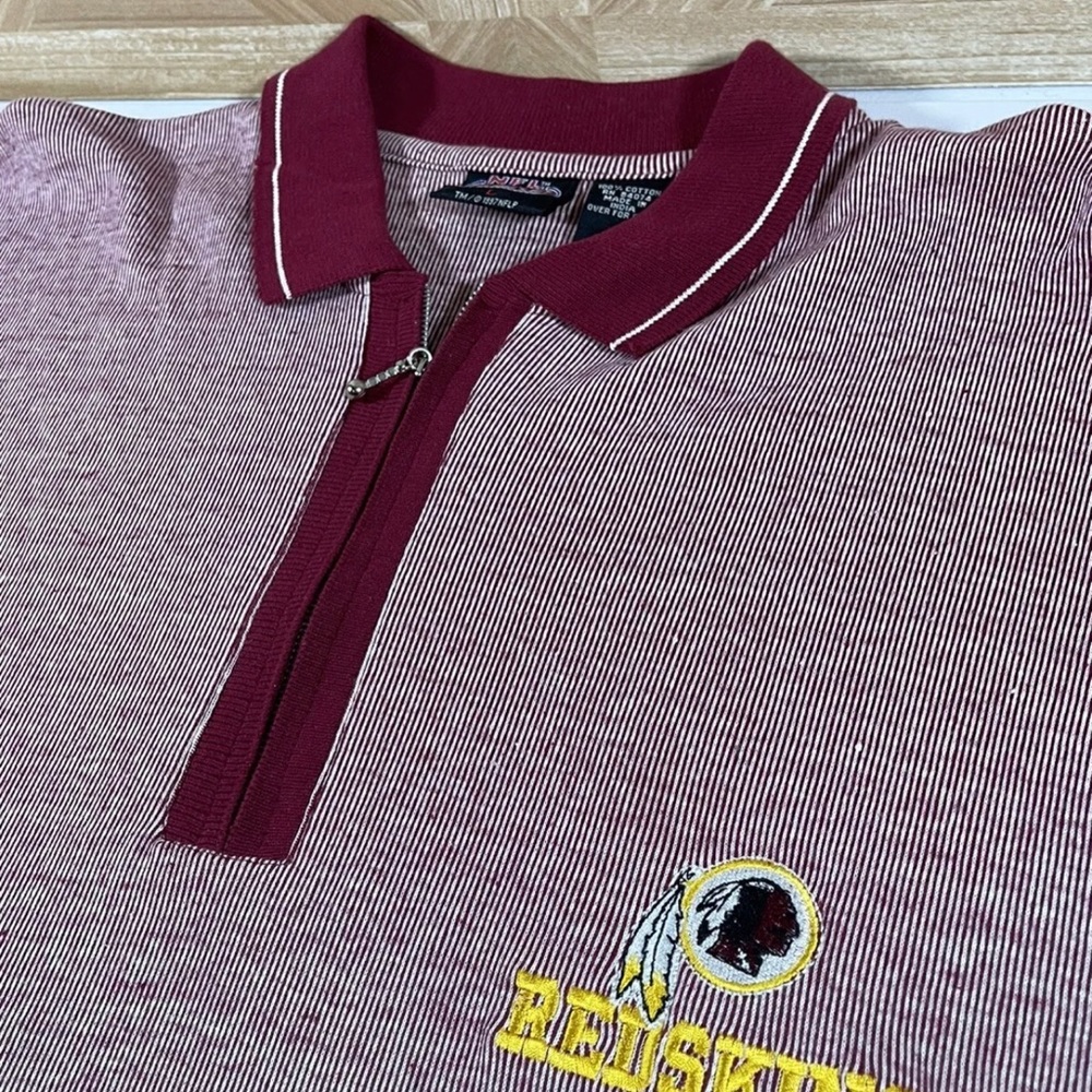 Vintage 1997 Washington Redskins NFL Active Short Sleeve Quarter Zip Shirt Large
